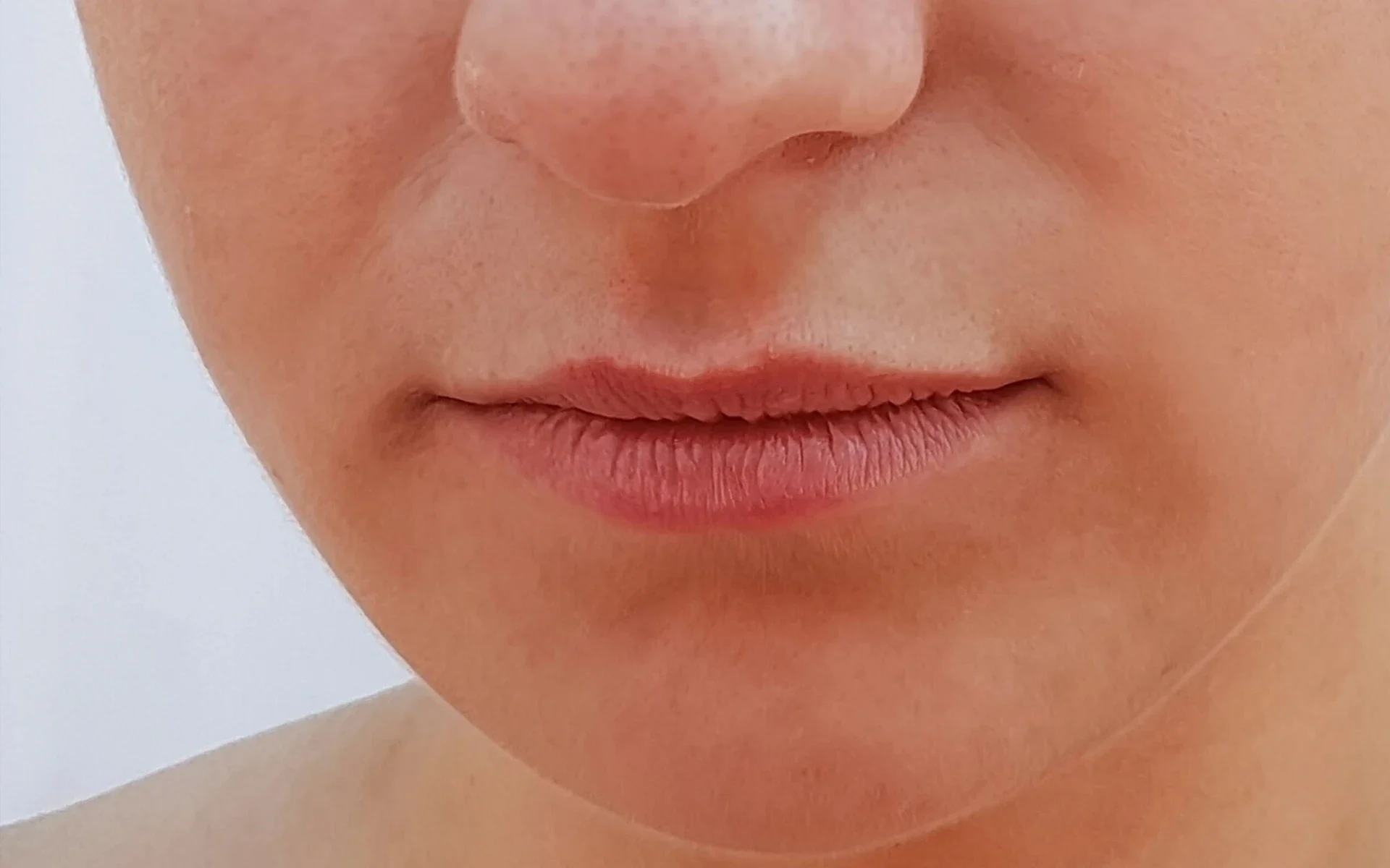 Close-up of lips and nose